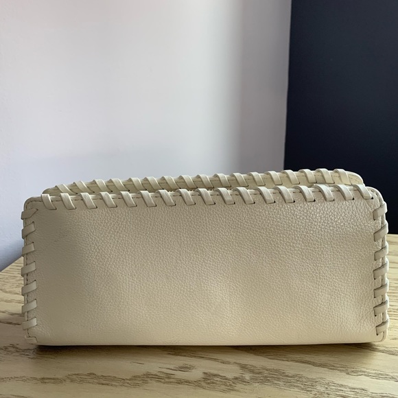 Authentic Tory Burch white whipstitch crossbody bag - Picture 4 of 11